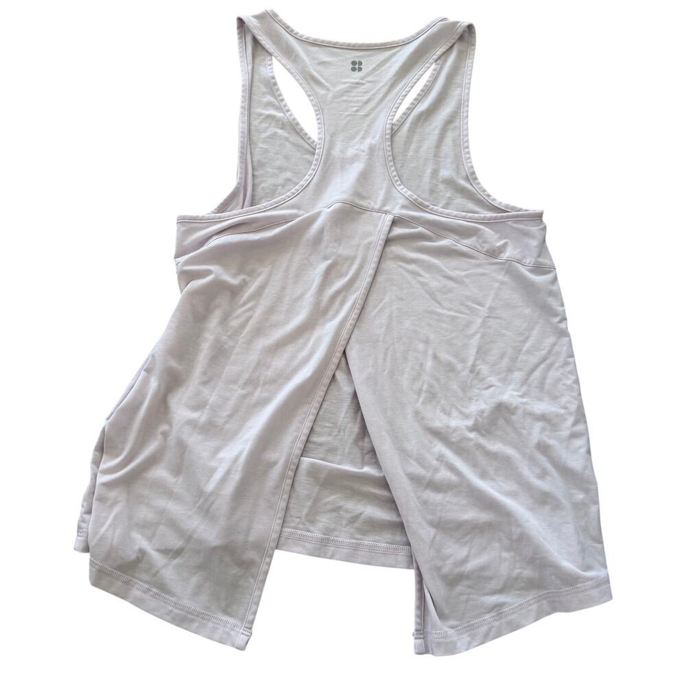 Sweaty Betty tank top open back loose flowy yoga rose light pink sz XS